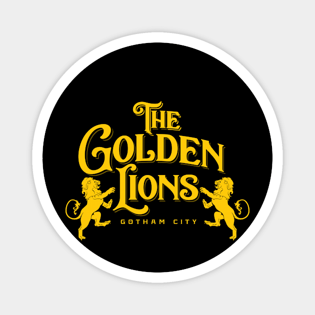 The Golden Lions Magnet by MindsparkCreative